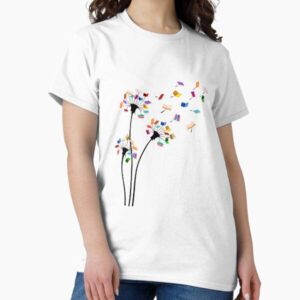 Cute Dandelion Books Flower Fly Reading Fan Club