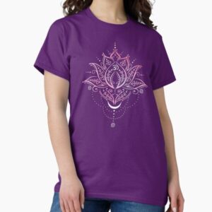 Lotus with Moon and Om Symbol. Yoga.